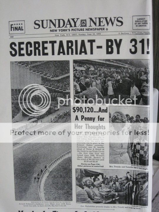SECRETARIAT'S BELMONT Photo by Equinexlnservice Photobucket